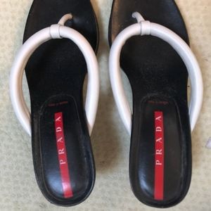 Prada Flip Flops with Kitten Heel (Size 38)